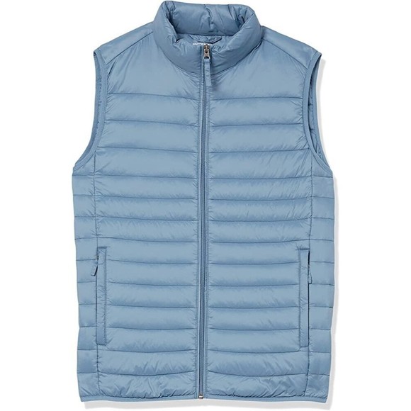 Mens Vest XL Blue Puffer Lightweight Water Resistant Packable - Picture 1 of 8